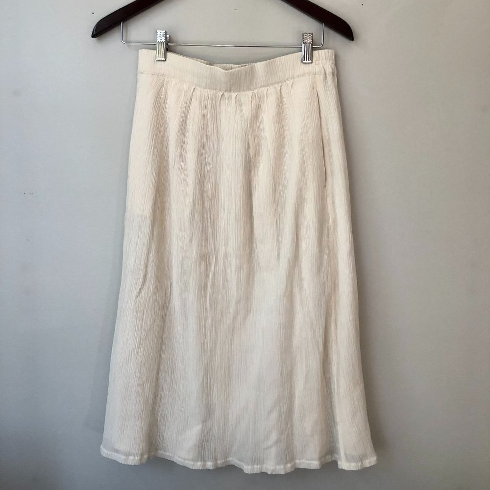 J.Crew Silk-Cotton Blend Ribbed Skirt